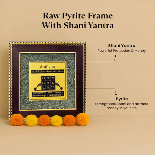 Shani Yantra on Pyrite Frame