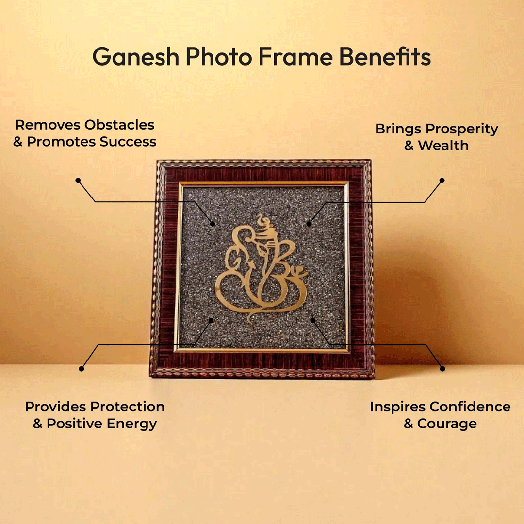 Seven Horses & Ganesh Pyrite Frame Set