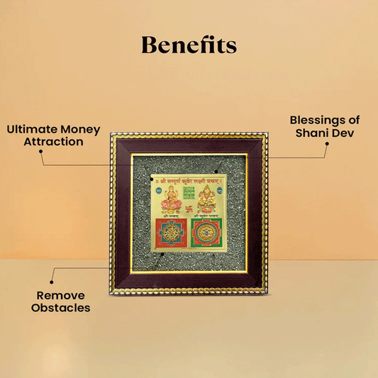Lakshmi Kuber Yantra on Pyrite Frame